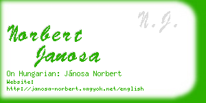 norbert janosa business card