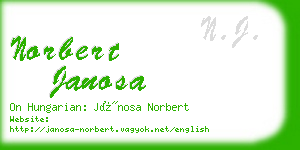 norbert janosa business card